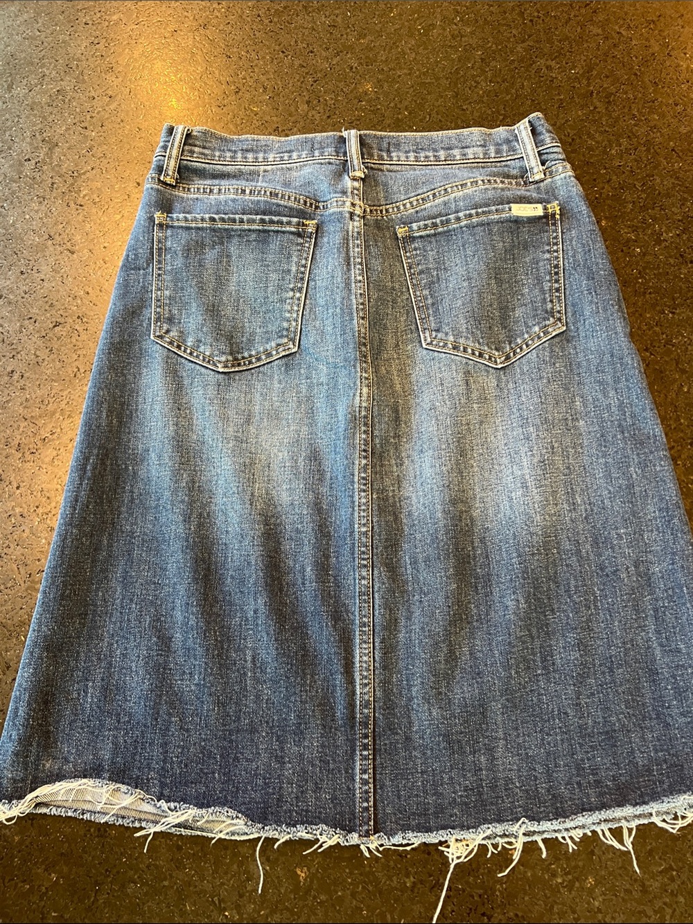 Joe's Jeans Blue Denim A-Line Skirt with Raw Hem